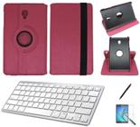 Kit Capa/Can/Pel/Teclado Branco Galaxy Tab S4 - T835 10,5" 360 Pink