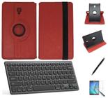Kit Capa/Can/Pel/Teclado Galaxy Tab S4 - T835 10,5" 360 Vermelho