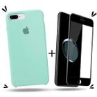 Kit Capa Capinha Case + Película 3D Compatível Com iPhone 7 Plus / 8 Plus