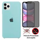 Kit Capa Capinha Case + Película Privacidade 3D Tela Compatível Com iPhone 11 Pro Max