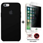 Kit Capa Capinha Case + Película Privacidade 3d Tela Compatível Com iPhone 6 Plus / 6s Plus