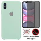 Kit Capa Capinha Case + Película Privacidade 3D Tela Compatível Com iPhone XS Max