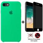 Kit Capa Capinha Case + Película Privacidade 3d Tela Compatível iPhone SE 2020 - 2ª Geração