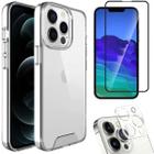 Kit Capa Capinha Transparente + Película 3D Vidro + Película Câmera Traseira para Iphone 12 Pro Max