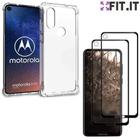 Kit Capa Case Anti Impactos Motorola One Vision + 2x Películas de Vidro 3D