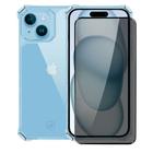 Kit Capa case capinha Clear Proof e Película Defender Pro Privacidade para iPhone 15 Plus - Gshield