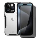 Kit Capa case capinha Dual Shock Sense e Pelicula Defender Pro Privacidade para iPhone 15 Pro Max - Gshield