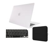 Kit Capa Case Compativel Macbook NEW PRO 15" A1707 A1990 cor TF + Pel. Teclado + Capa Noeprene