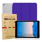 Kit Capa Case Ipad Air 2 2ª Geração Smart Couro Magnética Porta Caneta Pencil Anti Queda + Pelicula