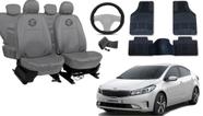 Kit Capa Cinza p/ Cerato 2013 a 2019 + Tapete + Volante