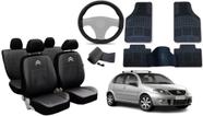 Kit Capa Citroen C3 2003 a 2012 + Tapete + Capa de Volante Durável