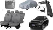 Kit capa couro cinza C3 Aircross 2010 a 2020 + cobrir e ajuste ideal