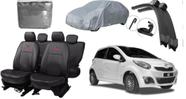 Kit capa couro Jac J2 2016-2024 + para-brisa + limpador