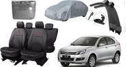 Kit capa couro Jac J3 2011 a 2017 + capa coberta + para-br.