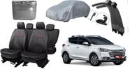 Kit capa couro Jac T40 2018 a 2024 + limpador + eficiência