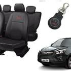 Kit capa couro Jac T6 2016-2020 + chaveiro + para-br.