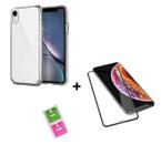 Kit capa cristal premium + película 3D vidro rígido temperado para iPhone XR