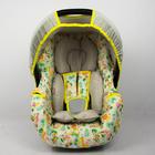 Kit capa de bebê conforto e redutor - safari floral amarelo