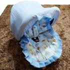 Kit Capa de Bebê Conforto + Protetor de Cinto + Capota Solar Safari Azul