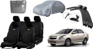 Kit Capa de Couro Automotiva Cobalt + Capa de Cobrir e Limpador Eficiente