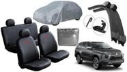 Kit Capa de Couro Completo Pajero Sport 2018 a 2024 + Acessórios