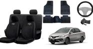 Kit Capa de Couro Completo para Etios 16-22 + Tapete