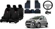 Kit Capa de Couro Fiat Idea 10-16: Tapetes Personalizados e Capa de Volante de Luxo