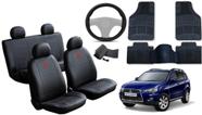 Kit Capa de Couro Outlander 2007 a 2012 + Tapete Antiderrapante e Volante de Luxo - aero Print