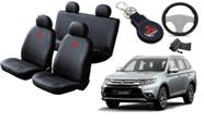 Kit Capa de Couro Outlander 2012 a 2018 + Chaveiro + Capa de Volante: Acessórios para Seu Conforto