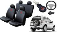 Kit Capa de Couro Pajero 2007 a 2012 + Chaveiro + Capa de Volante: Acessórios que Transformam