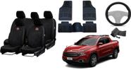 Kit Capa de Couro Premium Toro 2016-2023 + Tapete e Capa de Volante