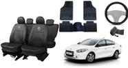 Kit Capa de Couro Sofisticado Fluence 09-17 + Tapete e Volante