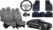 Kit Capa de Couro + Tapete C5 2001-2013 + Volante