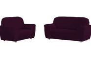 Kit capa de sofá 2 e 3 lugares coladinha malha grossa - ótima qualidade!!!