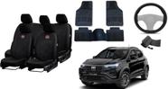Kit Capa de Volante e Tapete para Carro de Luxo