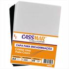 Kit Capa Encadernação A4 - Preta Couro + Cristal Line 1000un