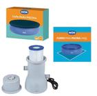 Kit Capa + Forro + Filtro 3.600 L/h Para Piscina Splash Fun 2400 Litros - Mor