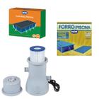 Kit Capa + Forro + Filtro Bomba 3.600 L/h Para Piscina Premium 5000 Litros - Mor