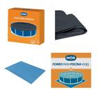 Kit Capa + Forro Para Piscina Estrutural Redonda 4500 Litros - Mor