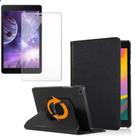 Kit Capa Giratória Compativel Com Tablet Galaxy Tab A8 T290 / T295 + Película Vidro 3D