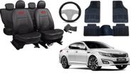 Kit Capa Optima 2012 a 2016 + Tapete + Capa de Volante Conforto e Proteção Premium