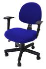 Kit Capa Para Cadeira Giratória De Escritório 01 Unidade Azul Roial