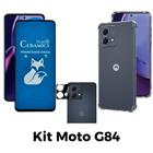 Kit Capa + Película Fosca Privacidade + Película de Câmera para Moto G84