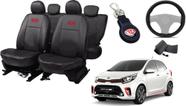 Kit Capa Picanto 2006 a 2019 + Chaveiro + Capa de Volante com Design Refinado