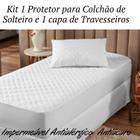 Kit Capa Protetora de Colchão + Capa Travesseiro Impermeável