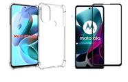 Kit Capa Reforçada Antishock Tpu Premium Compatível Motorola Moto G71 5G + Película De Vidro 3D 5D 9D