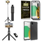 Kit Capa Samsung A03 Core +Mini Tripé Selfie Bluetooth +Película 3D Armyshield