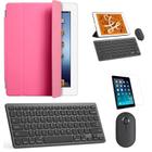 Kit Capa Smart Case Rosa / Teclado e Mouse preto e Película para iPad 2019 7a Geração 10.2"