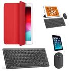 Kit Capa Smart Case Vermelho / Teclado e Mouse preto e Película para iPad 2021 9a Geração 10.2"