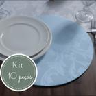 Kit Capa Souplast Supla Mesa Posta Elegante Buffet Jacquard Decoração Moderna - ChicCasaEnxovais